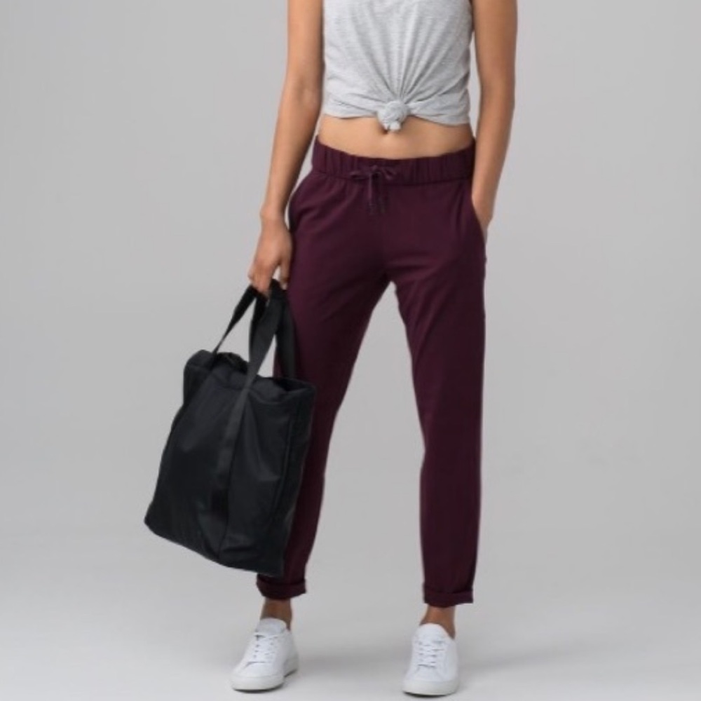 Like new Burgundy On the Fly Pants